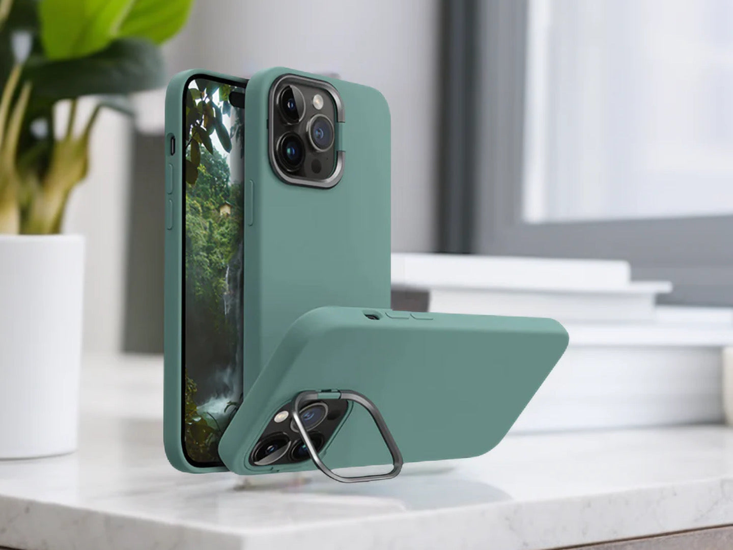 iPhone 14 Pro Max silicone iPhone case with stand