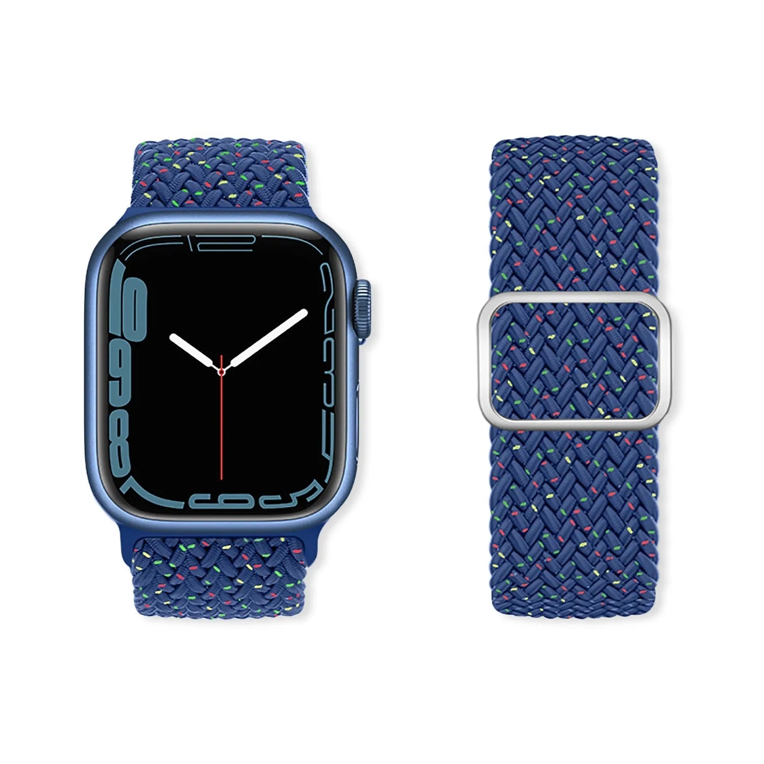 Adjustable Apple Watch Braided Loop#color_star blue