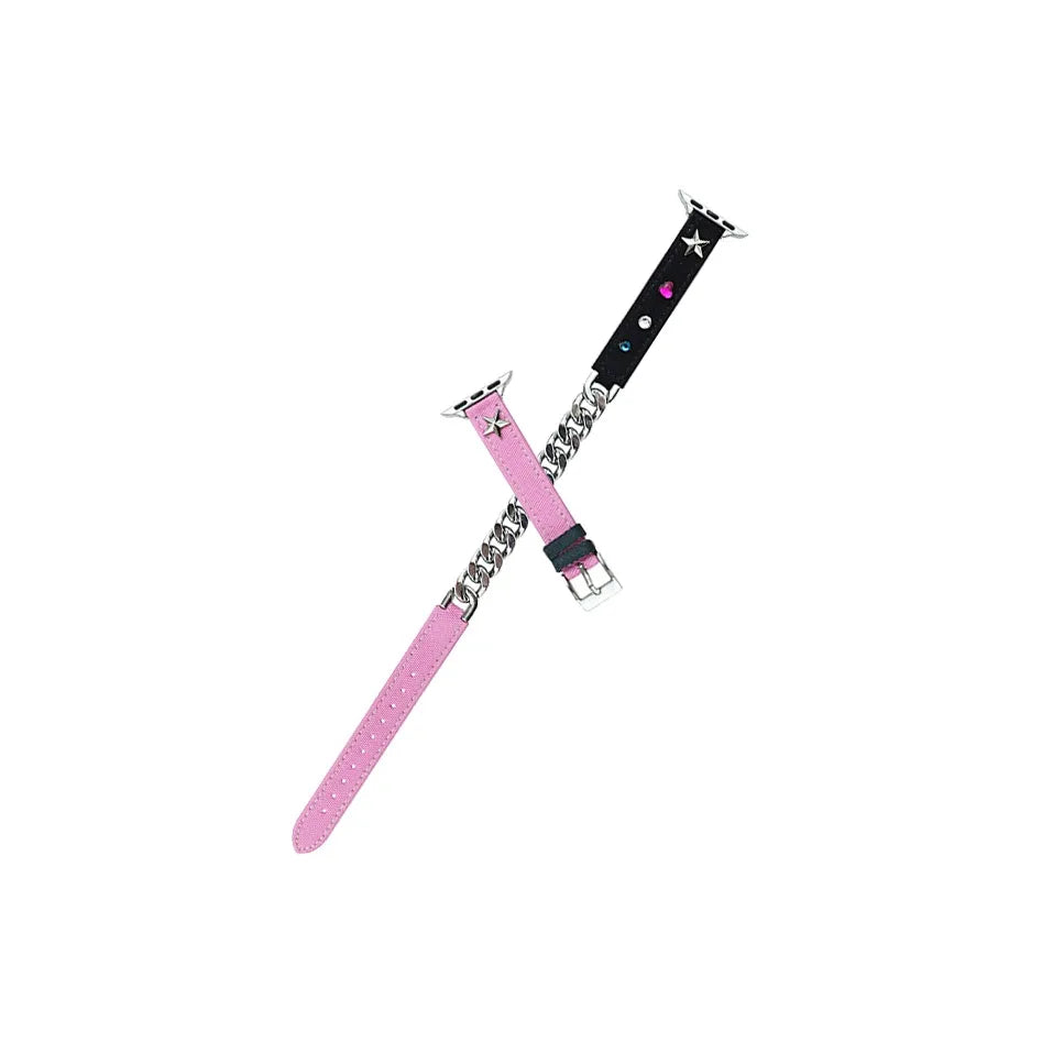 Apple Watch Leather Strap | Double Tour Denim Chain