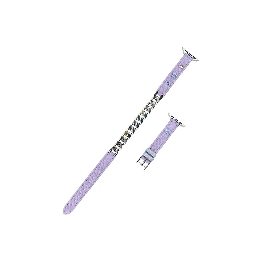 Apple Watch Leather Strap | Double Tour Denim Chain