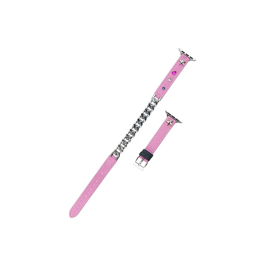 Apple Watch Leather Strap | Double Tour Denim Chain