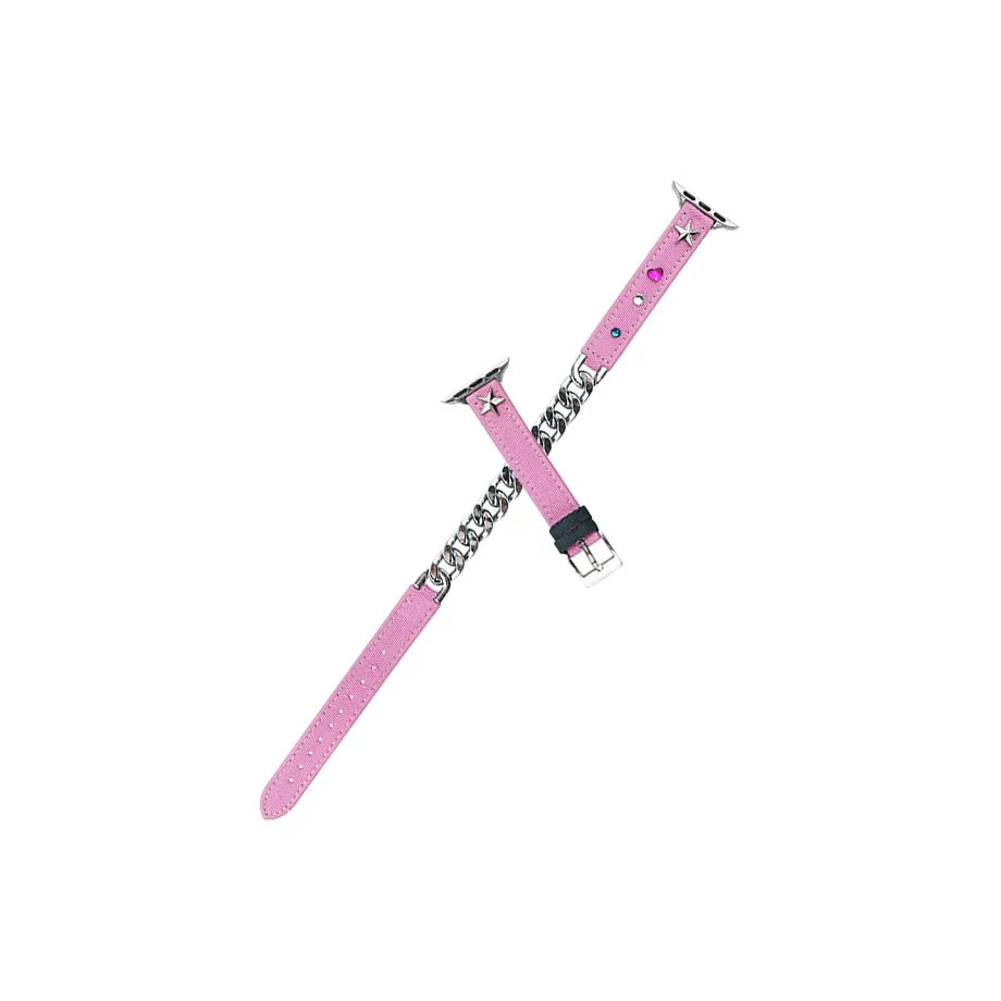 Apple Watch Leather Strap | Double Tour Denim Chain