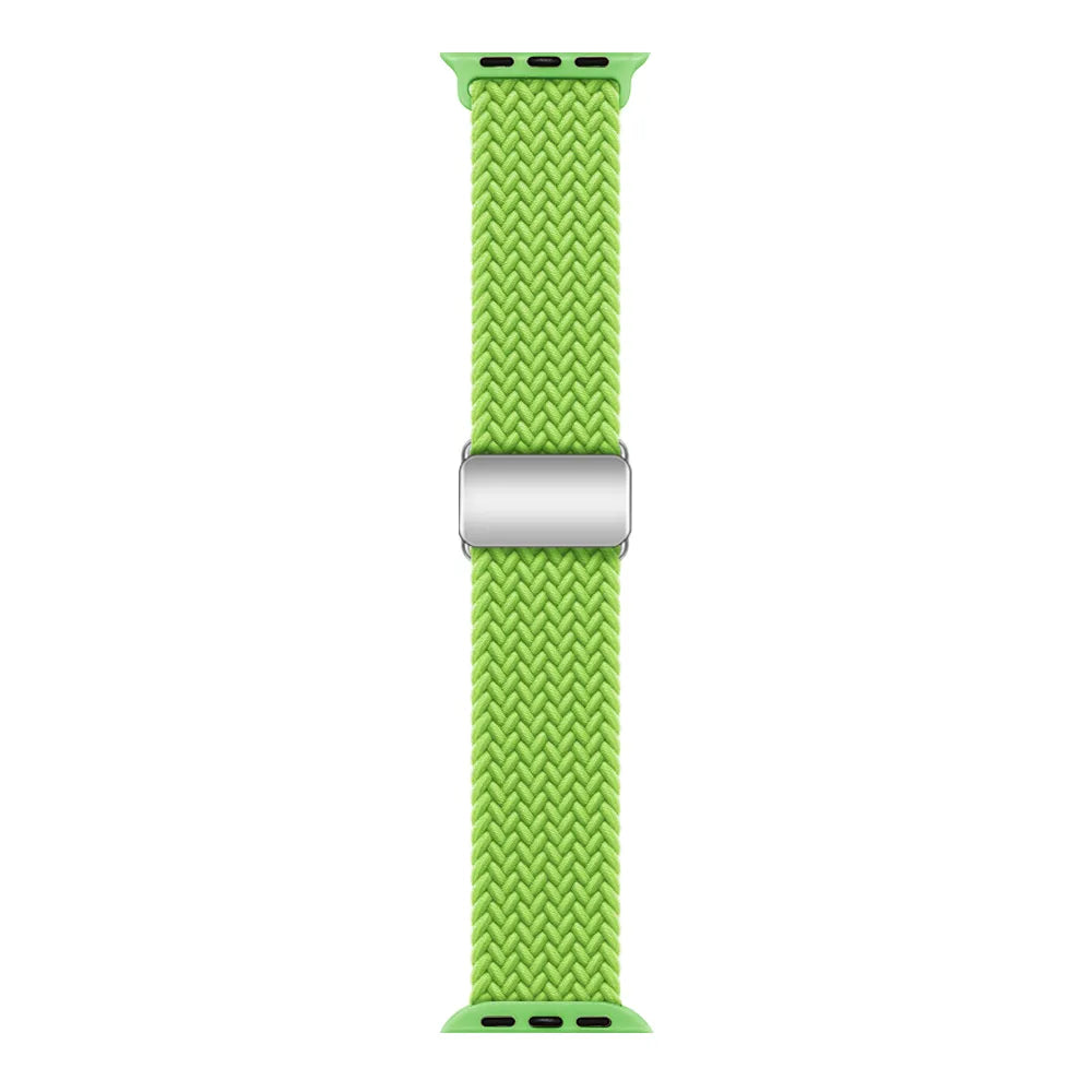 Apple Watch Magnetic Buckle Braided Loop#color_bright green
