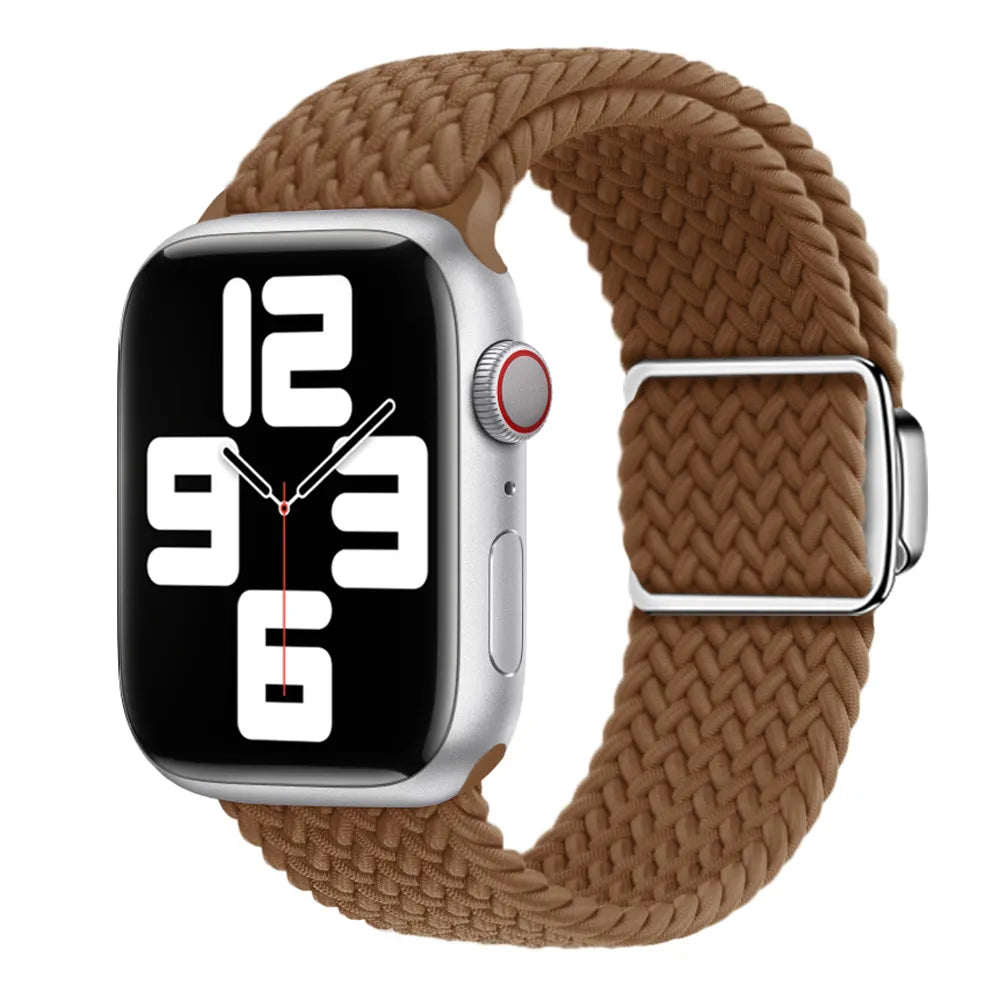 Apple Watch Magnetic Buckle Braided Loop#color_chocolate