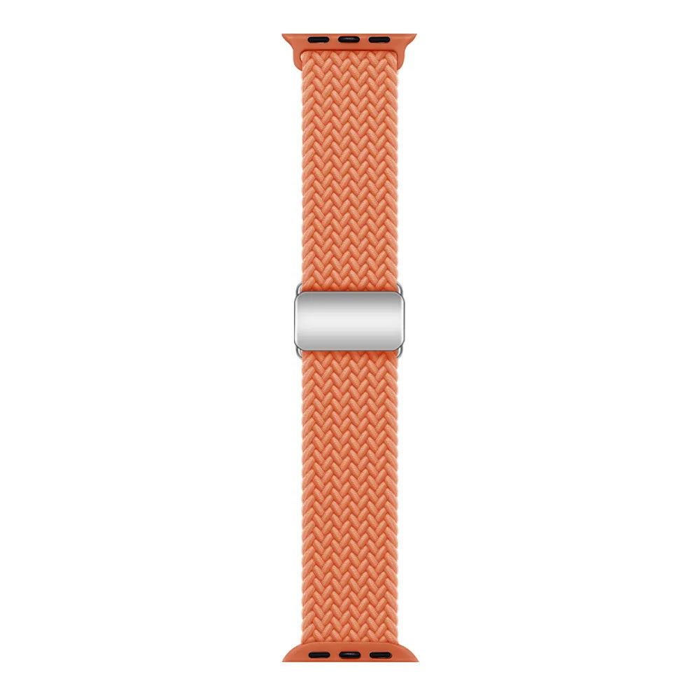 Apple Watch Magnetic Buckle Braided Loop#color_orange