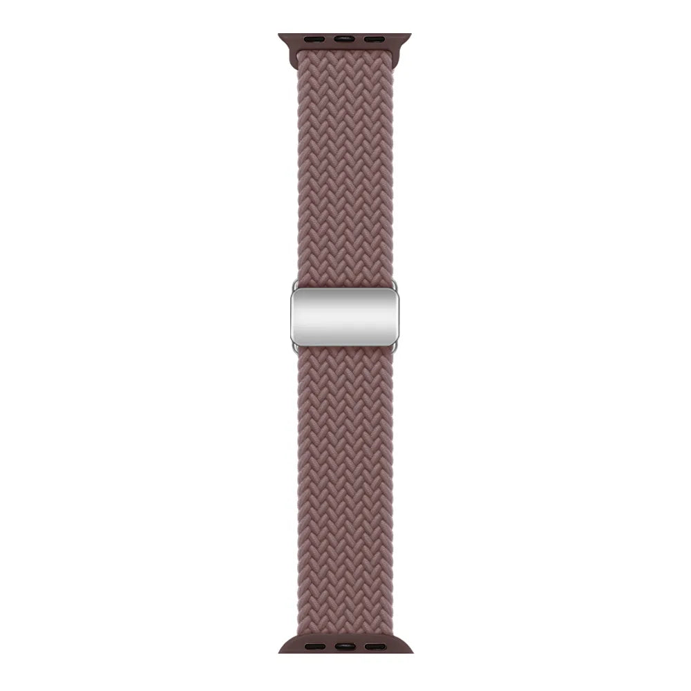 Apple Watch Magnetic Buckle Braided Loop#color_red bean