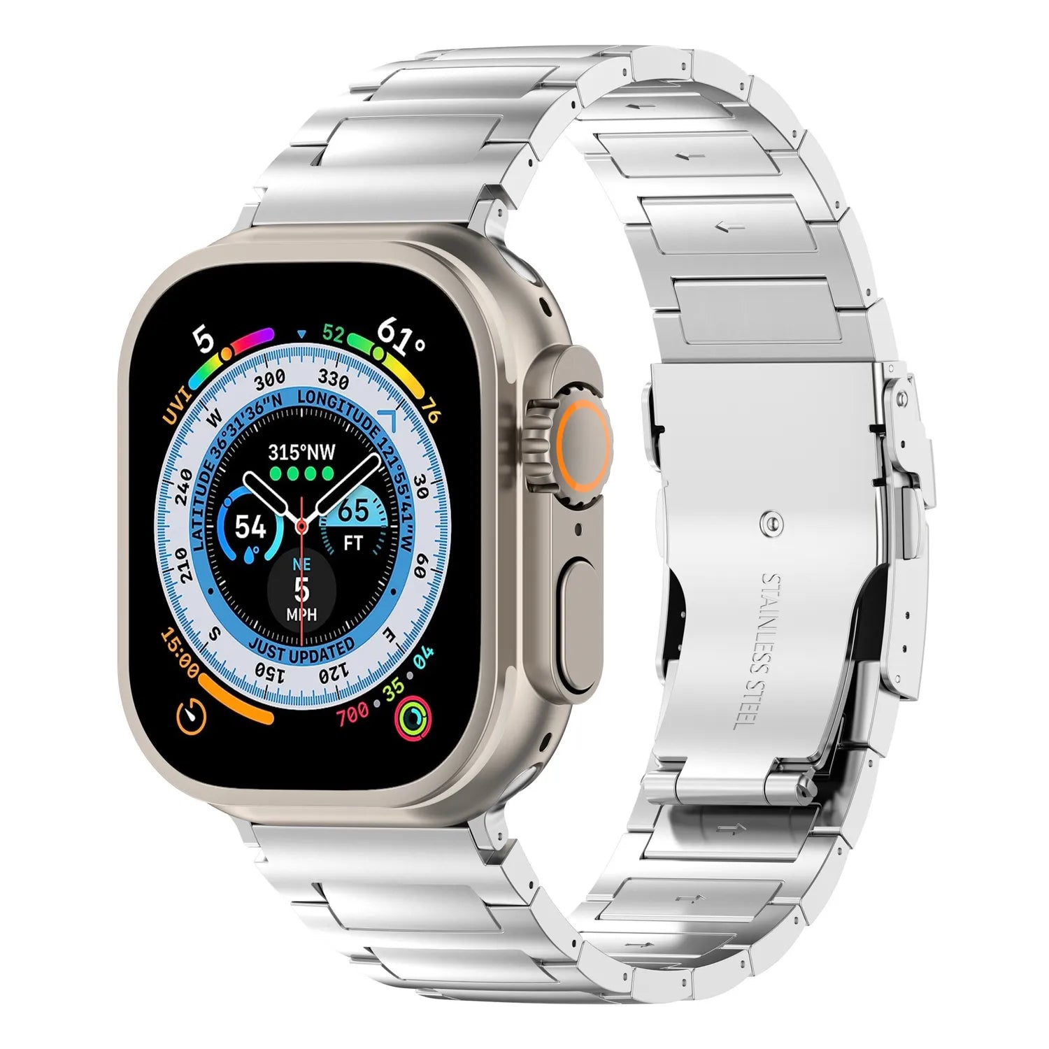 Apple Watch Ultra titanium band#color_silver