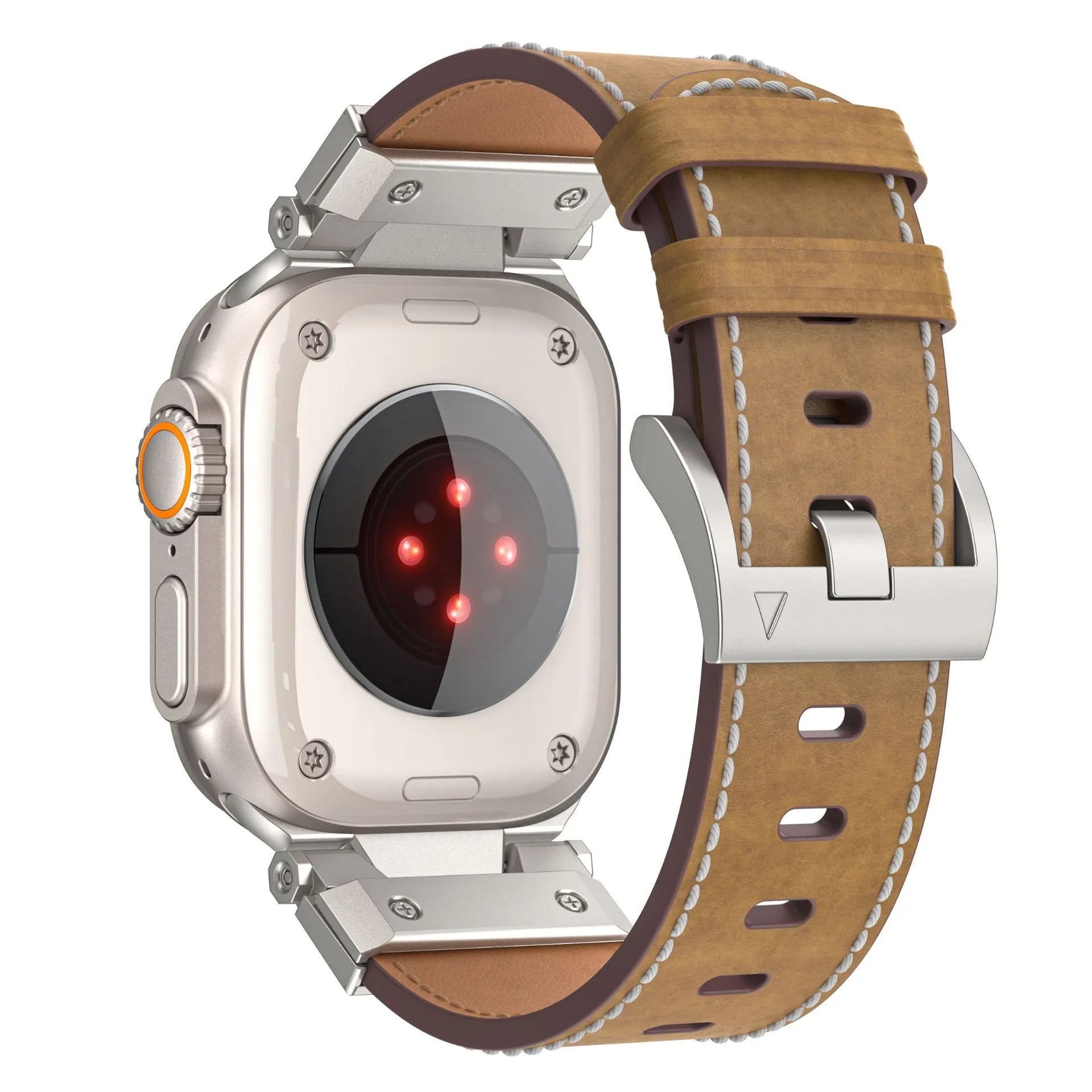 Apple Watch Ultra mech band#color_titanium light brown