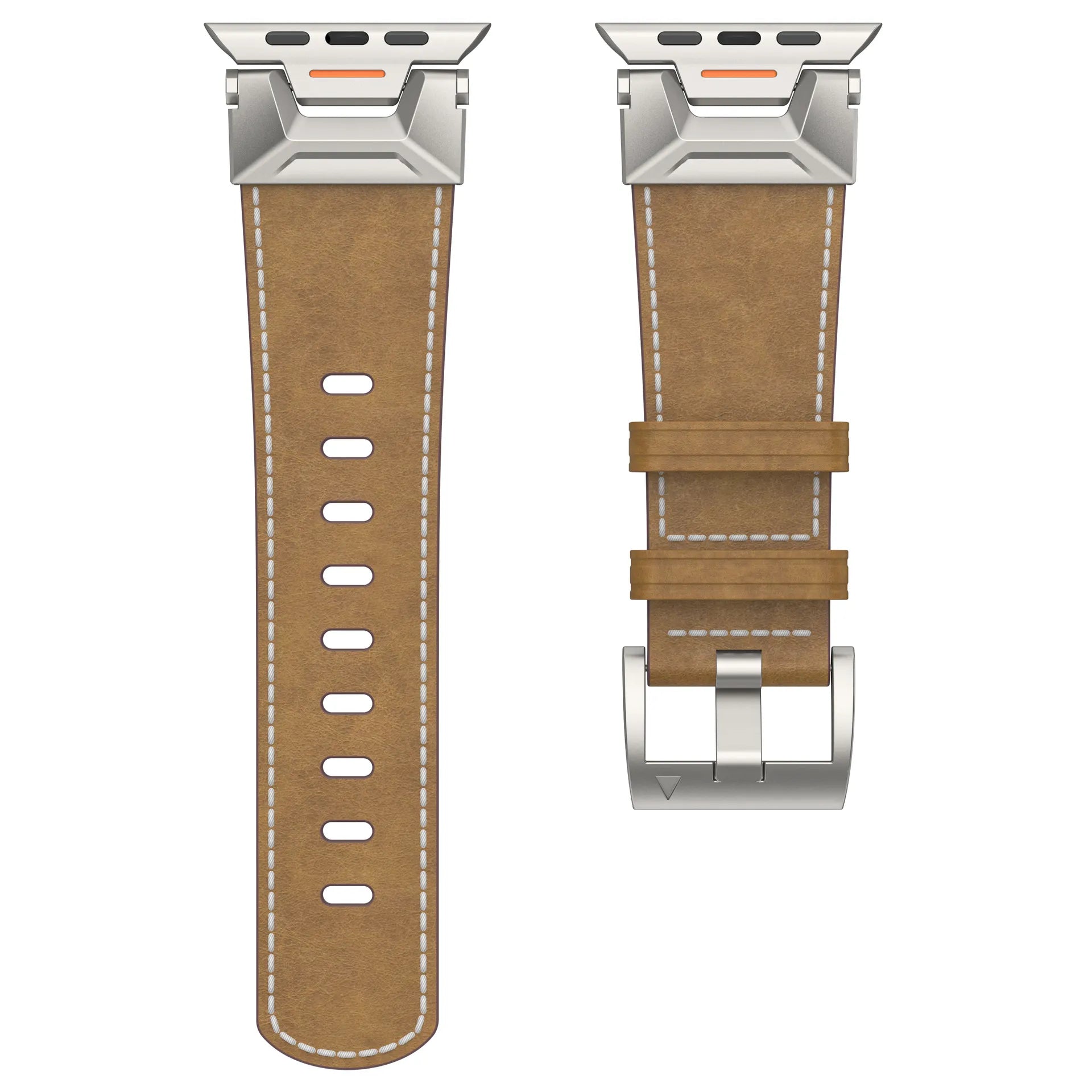 Apple Watch Ultra mech band#color_titanium light brown
