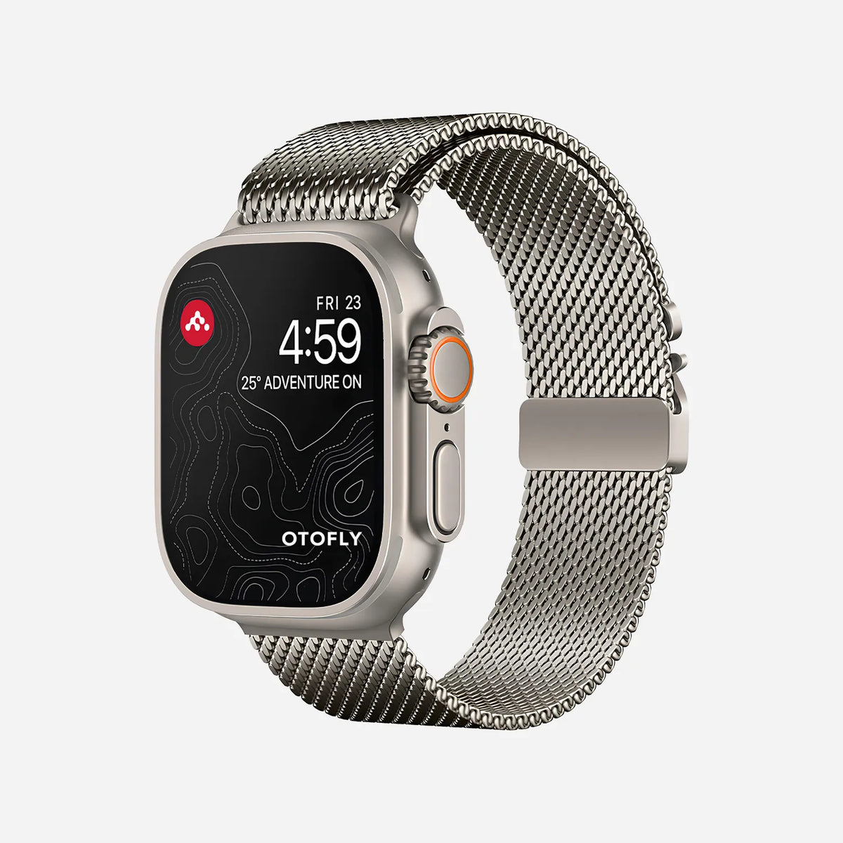 New Apple Watch Ultra Milanese Loop - 100% Pure Titanium Band