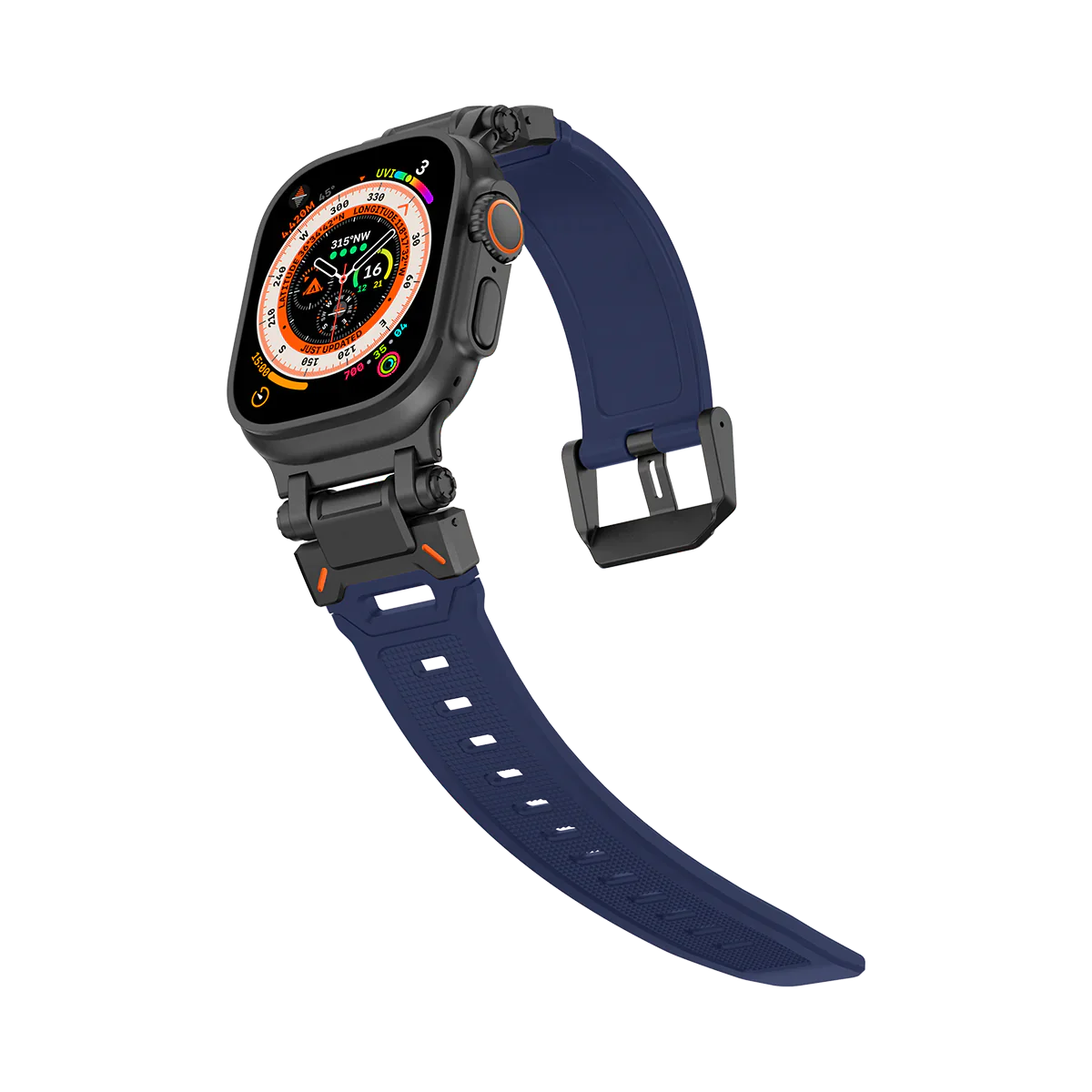 Apple Watch Ultra mech band#color_black navy blue