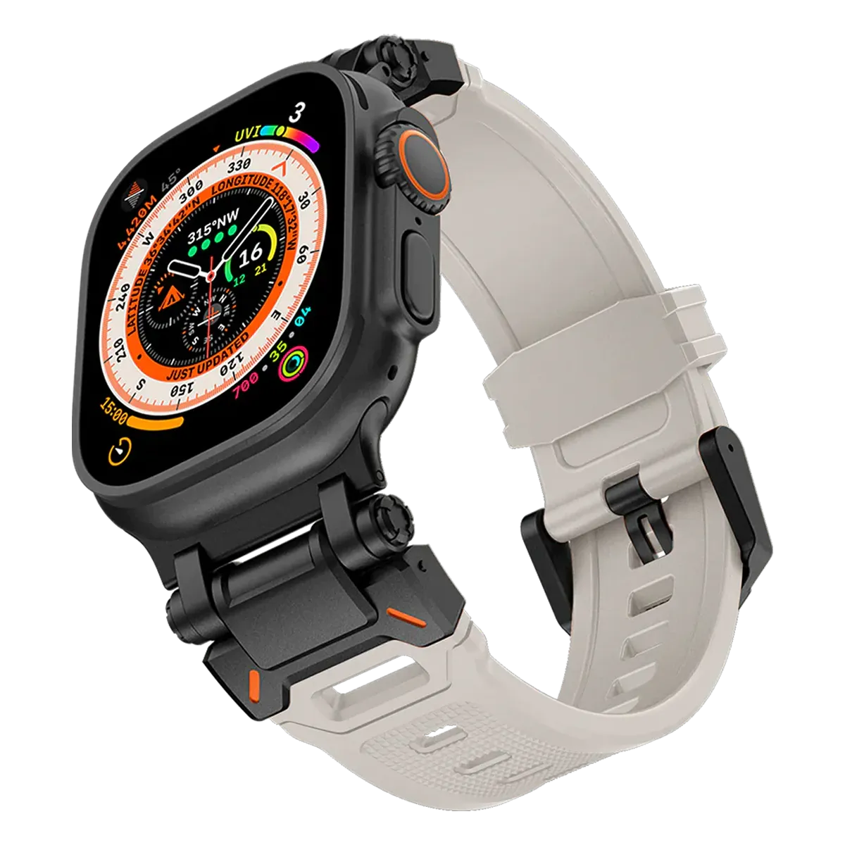 Apple Watch Ultra mech band#color_black starlight
