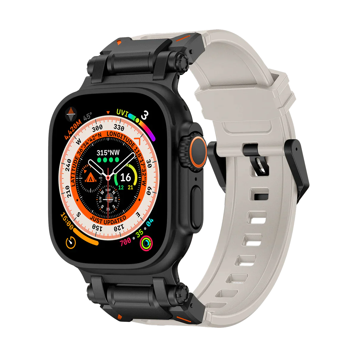 Apple Watch Ultra mech band#color_black starlight