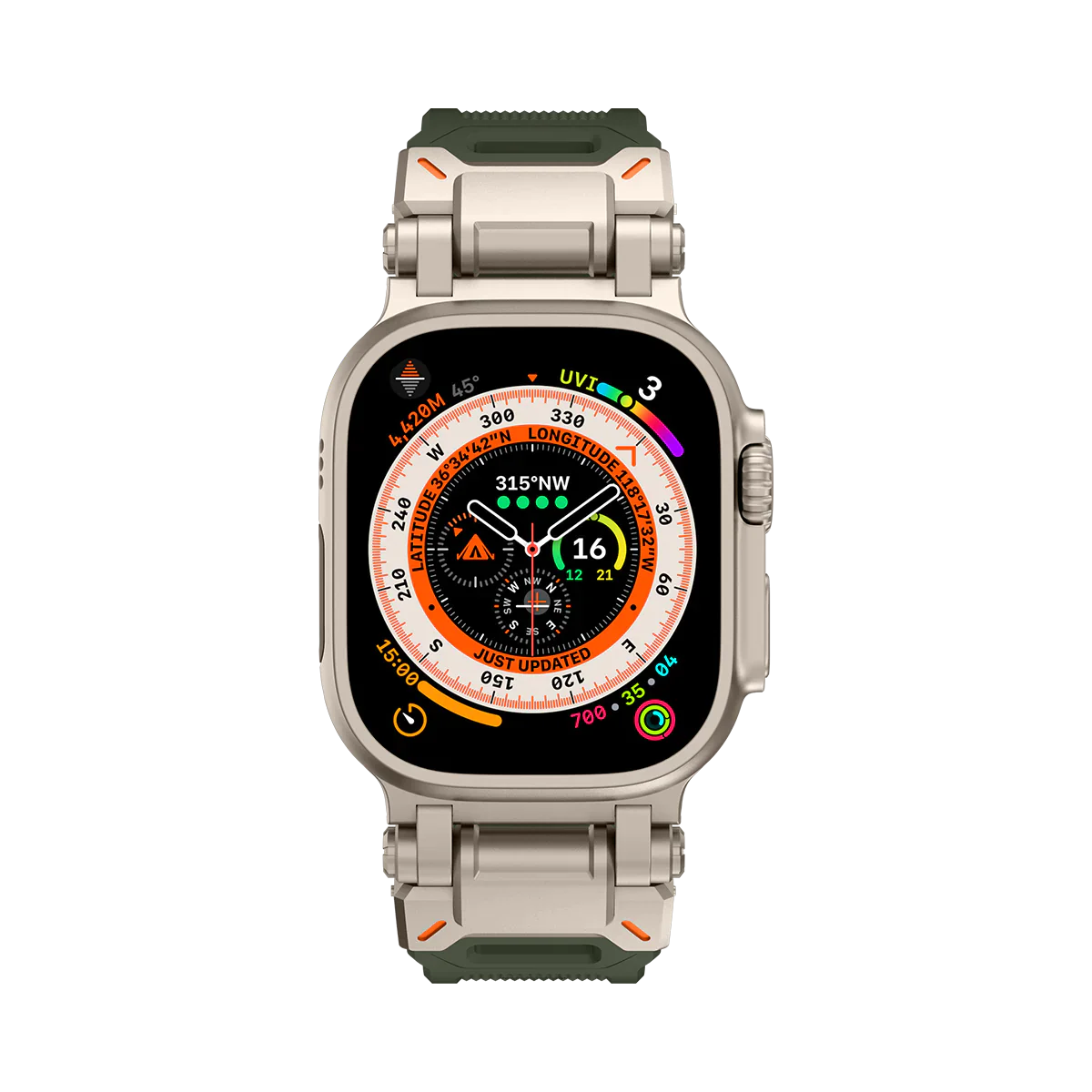 Apple Watch Ultra mech band#color_titanium green