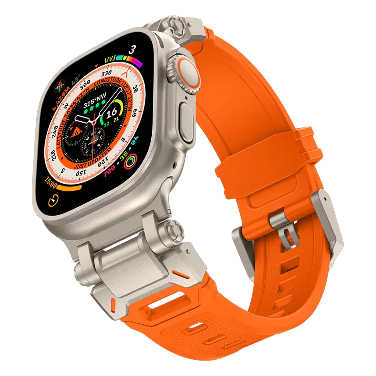 Apple Watch Ultra mech band#color_titanium orange