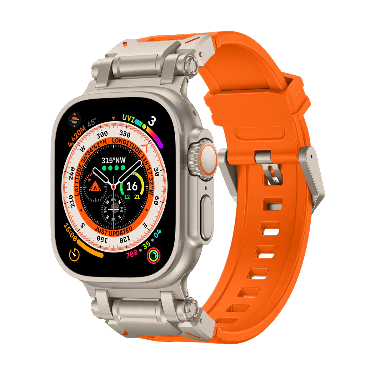 Apple Watch Ultra mech band#color_titanium orange