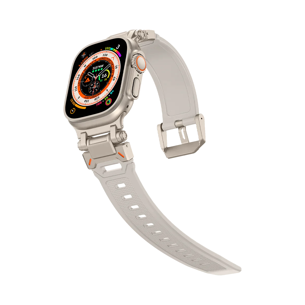 Apple Watch Ultra mech band#color_titanium starlight