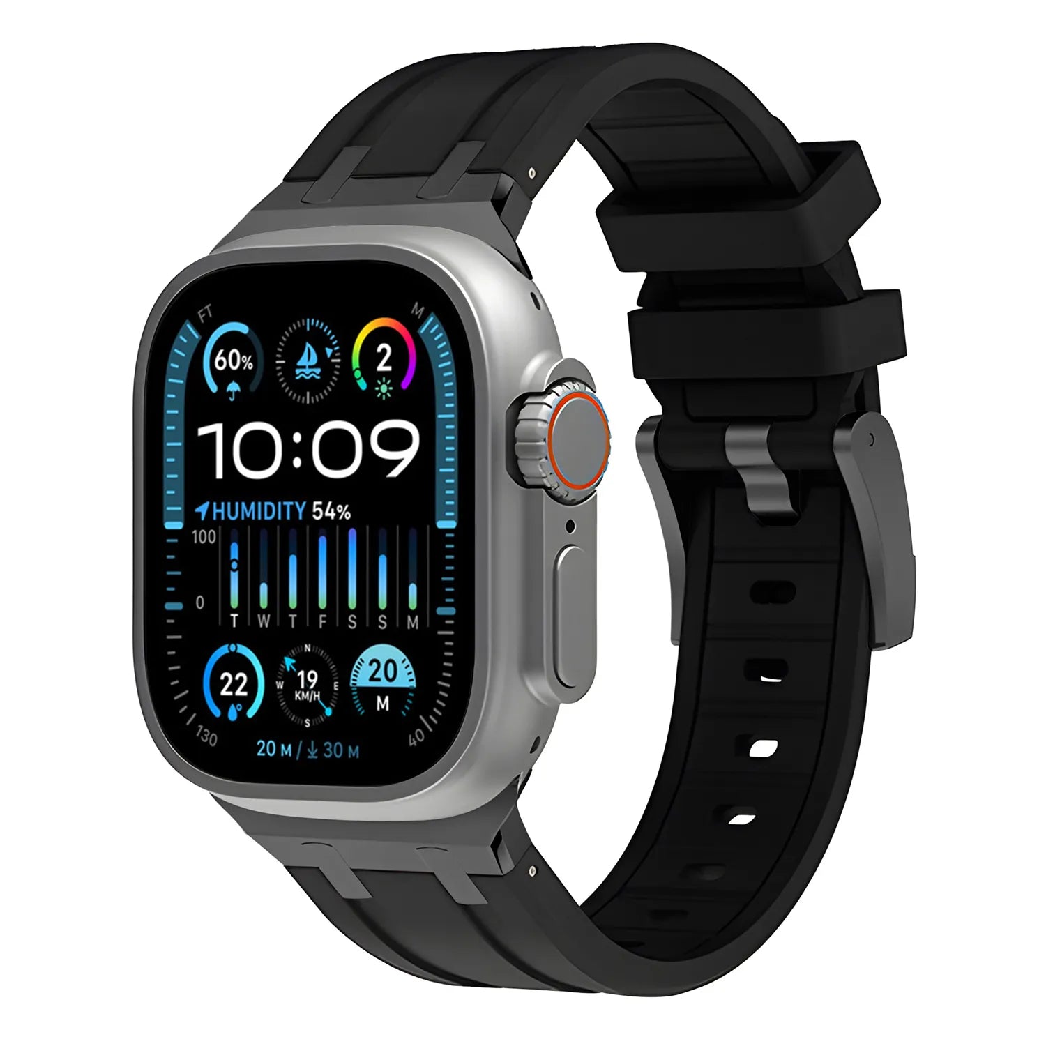 Apple Watch Ultra silicone band#color_black