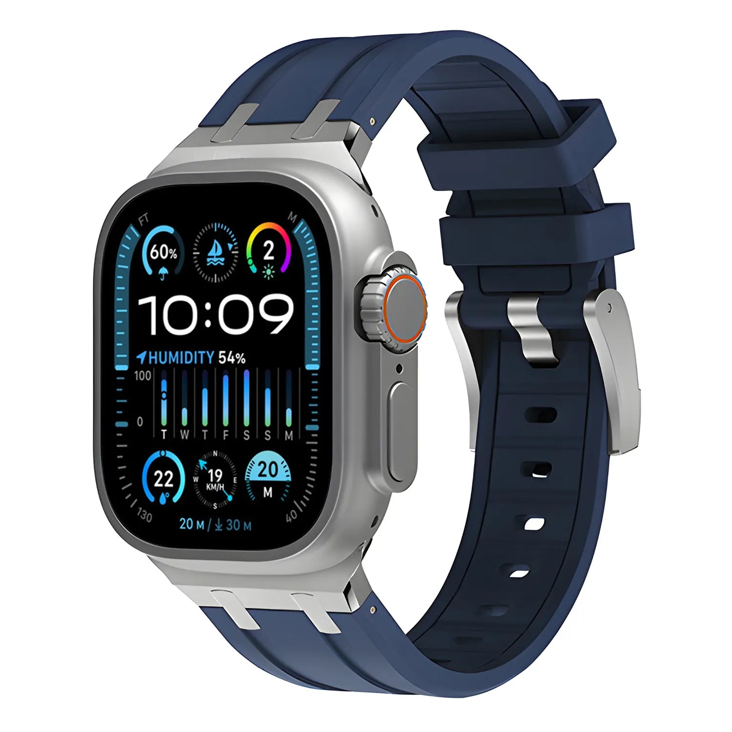 Apple Watch Ultra silicone band#color_navy blue