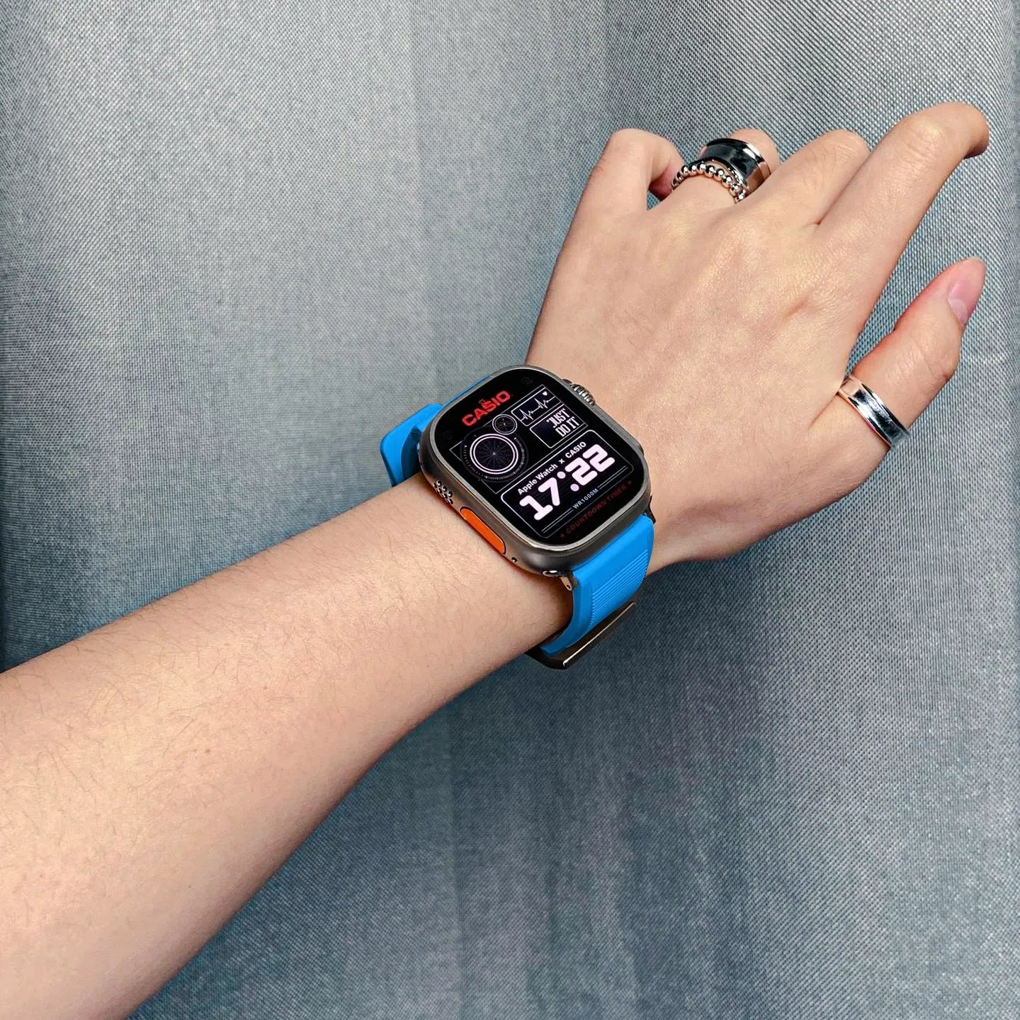 Apple Watch rugged band#color_Electric Blue