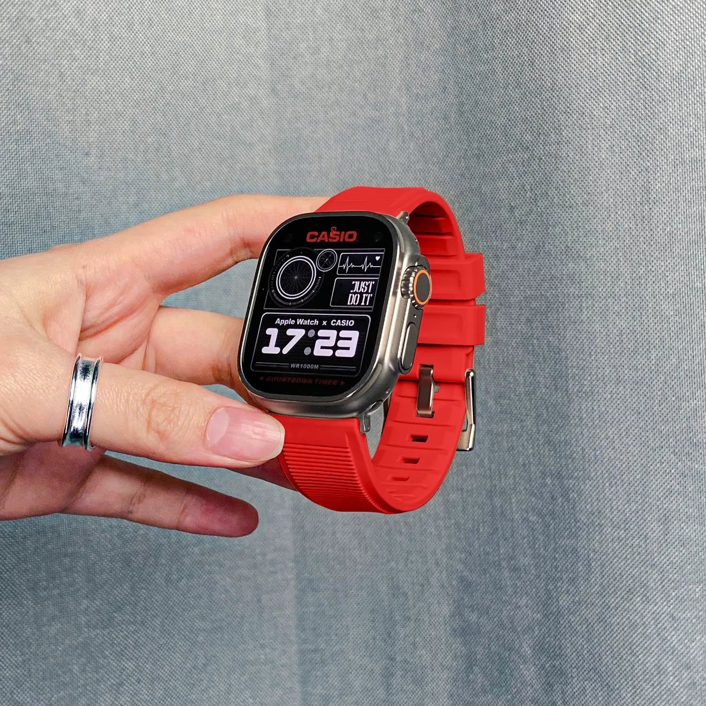 Apple Watch rugged band#color_red