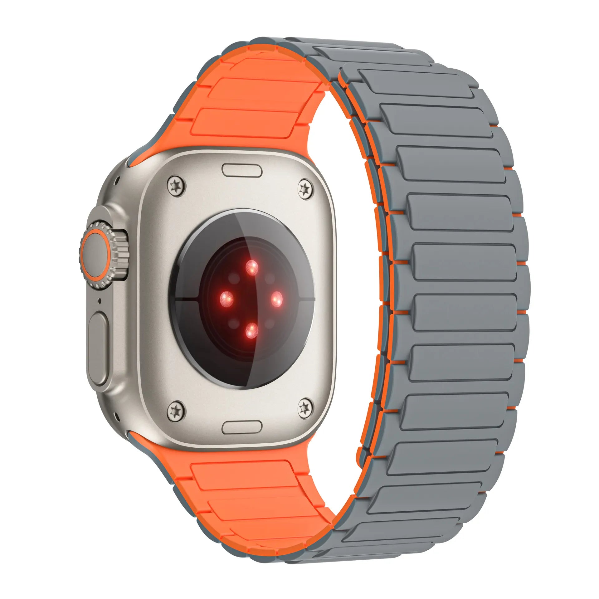 Apple Watch silicone strap#color_gray orange
