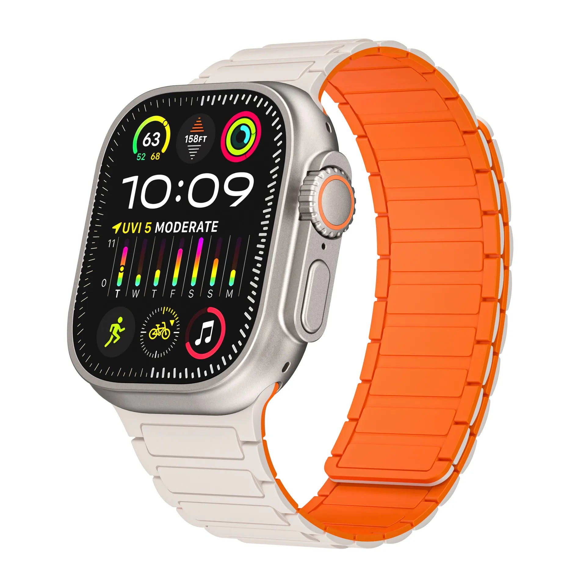 Apple Watch silicone strap#color_starlight orange