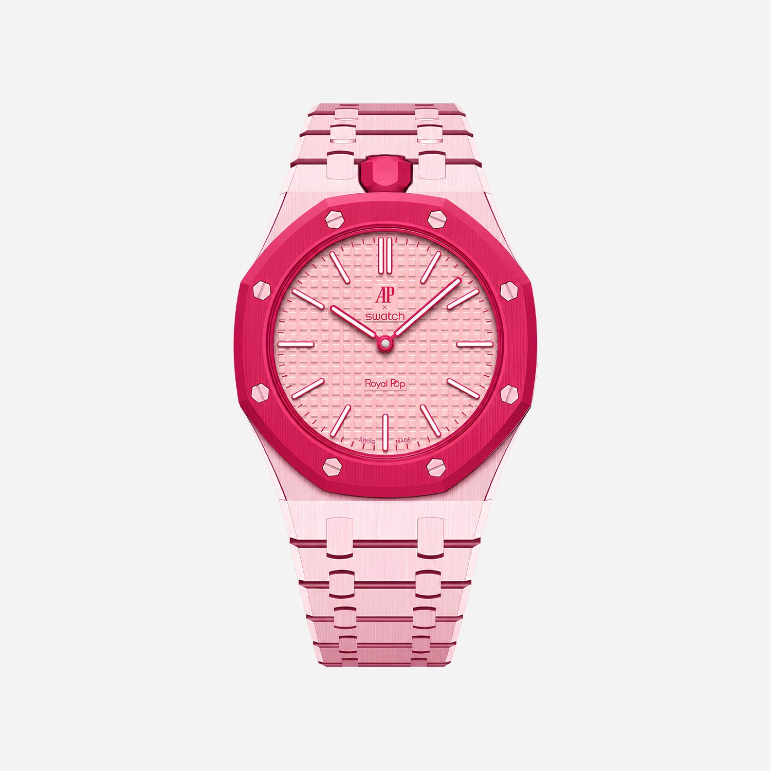Bioceramic Bracelet & Case for AP x Swatch Royal Pop OTTO ROSSO