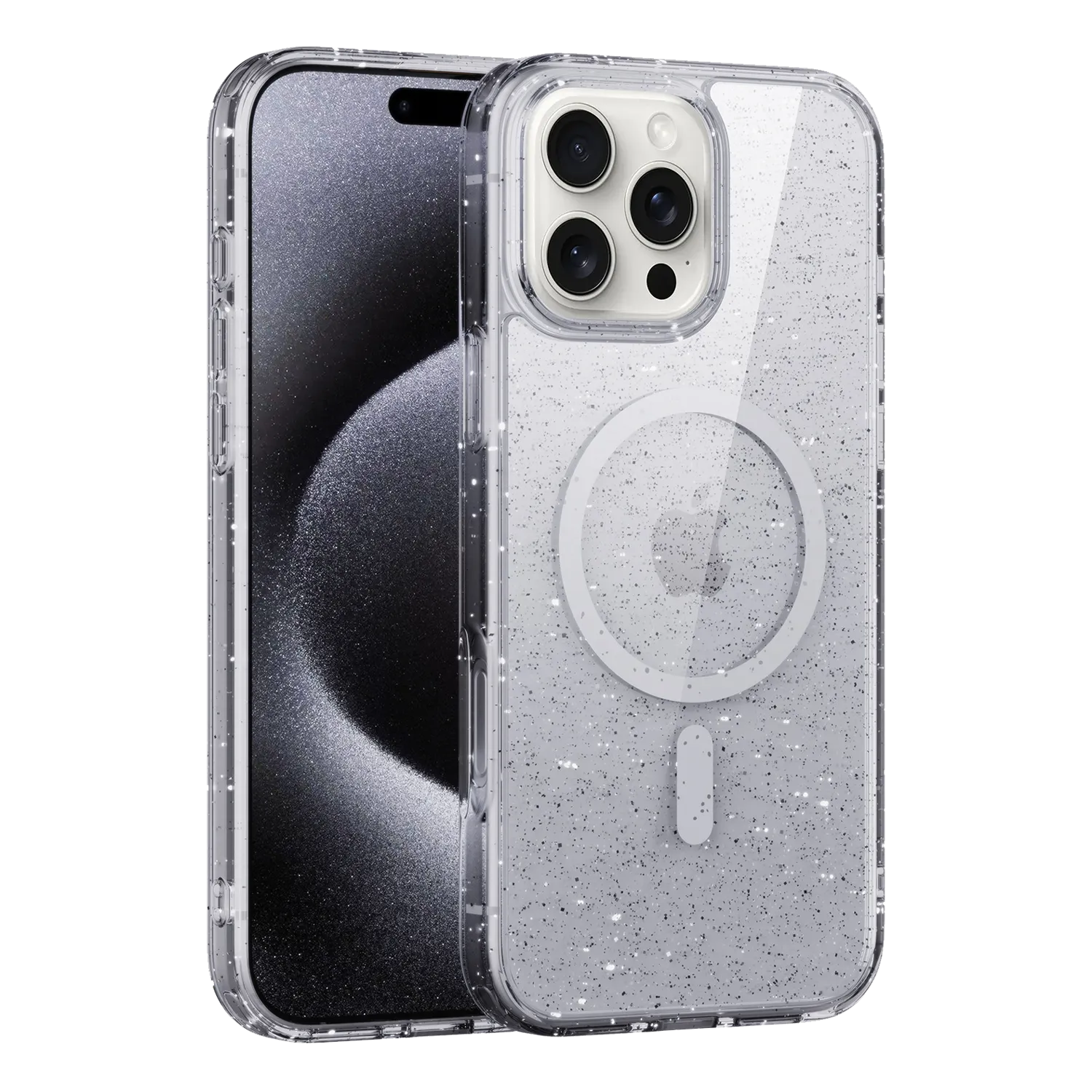 New Glitter Apple iPhone 16 Pro Max Clear Case with MagSafe