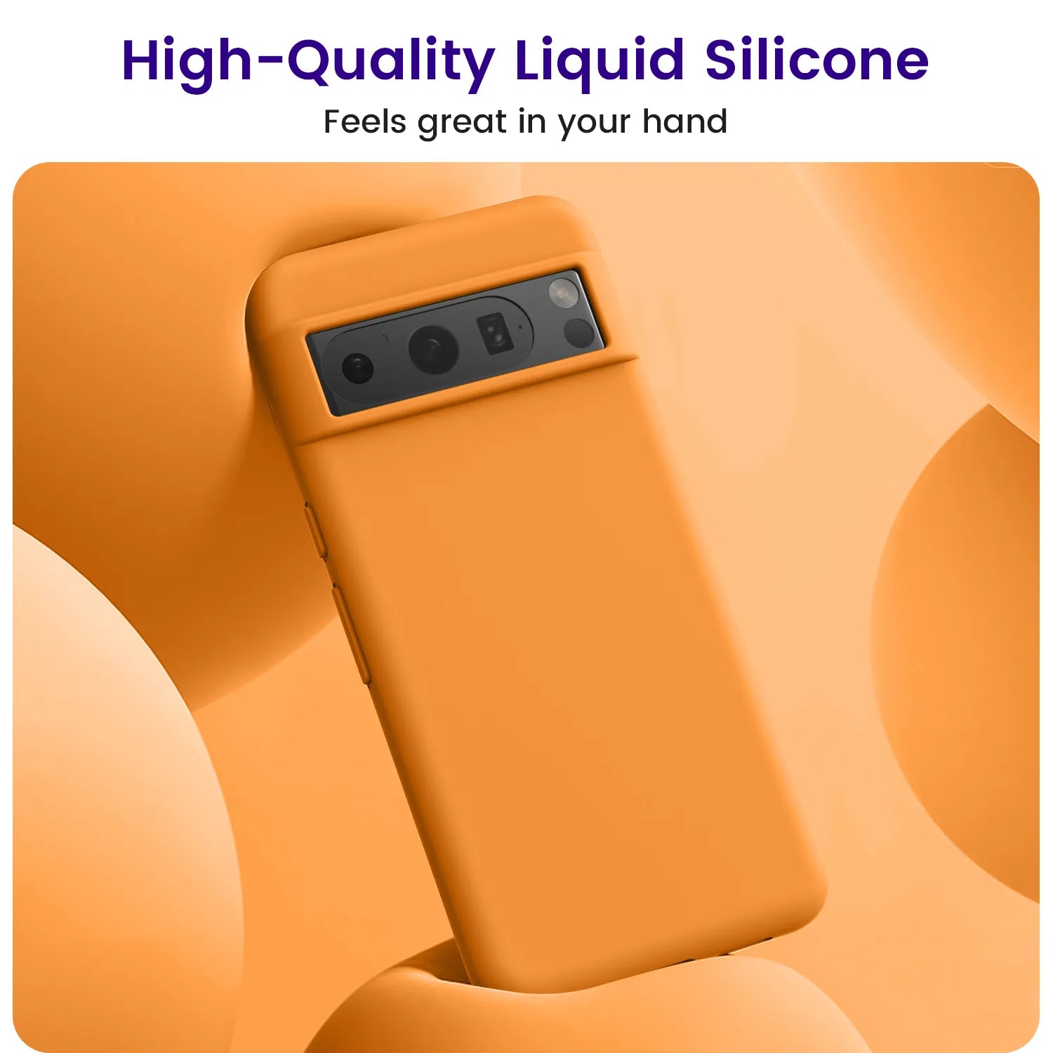 Pixel 8 Pro silicone case - apricot