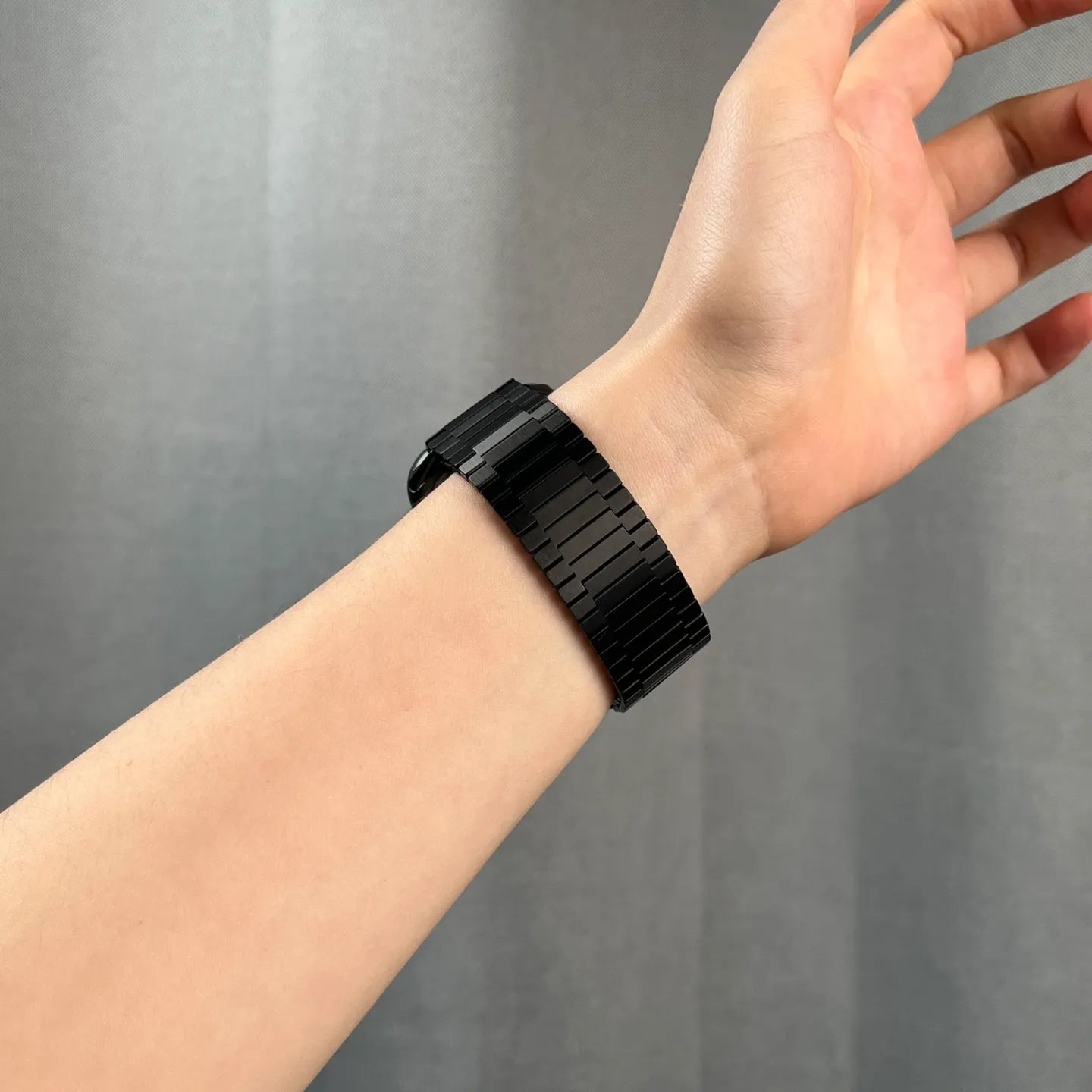 Apple Watch Magnetic Buckle Steel Band#color_black