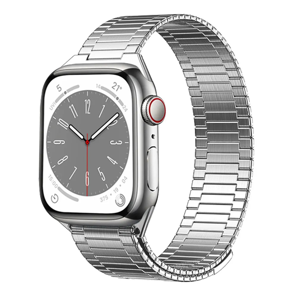 Apple Watch Magnetic Buckle Steel Band#color_silver