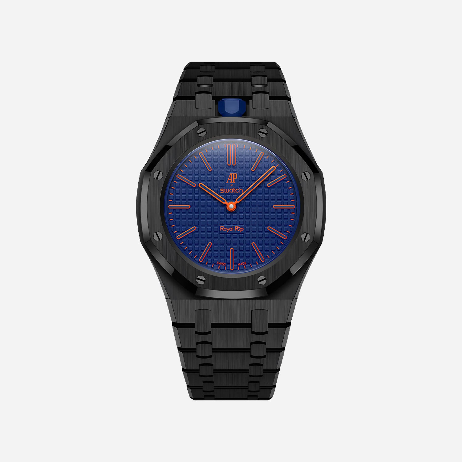 Black Stainless Steel Bracelet & Case for AP x Swatch Royal Pop