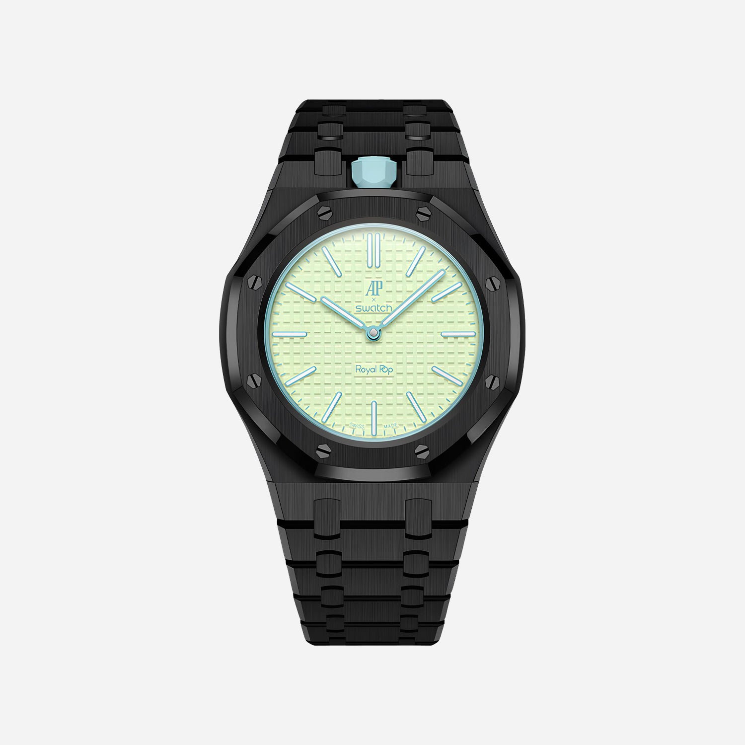 Black Stainless Steel Bracelet & Case for AP x Swatch Royal Pop