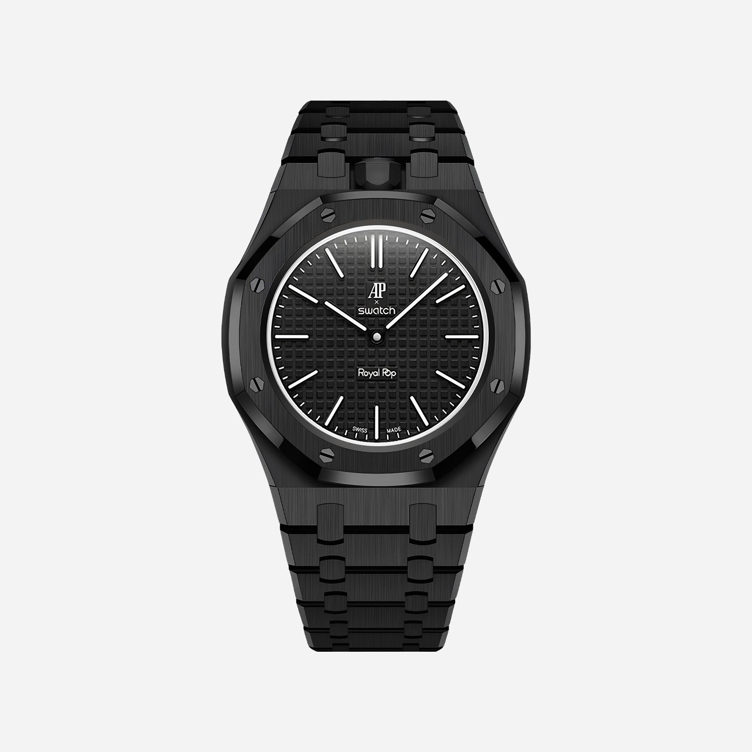 Black Stainless Steel Bracelet & Case for AP x Swatch Royal Pop