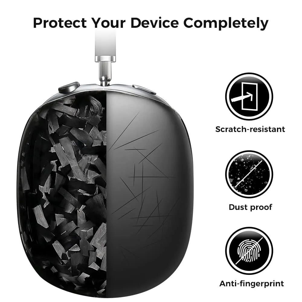 carbon fiber AirPods Max case#color_bright forged black