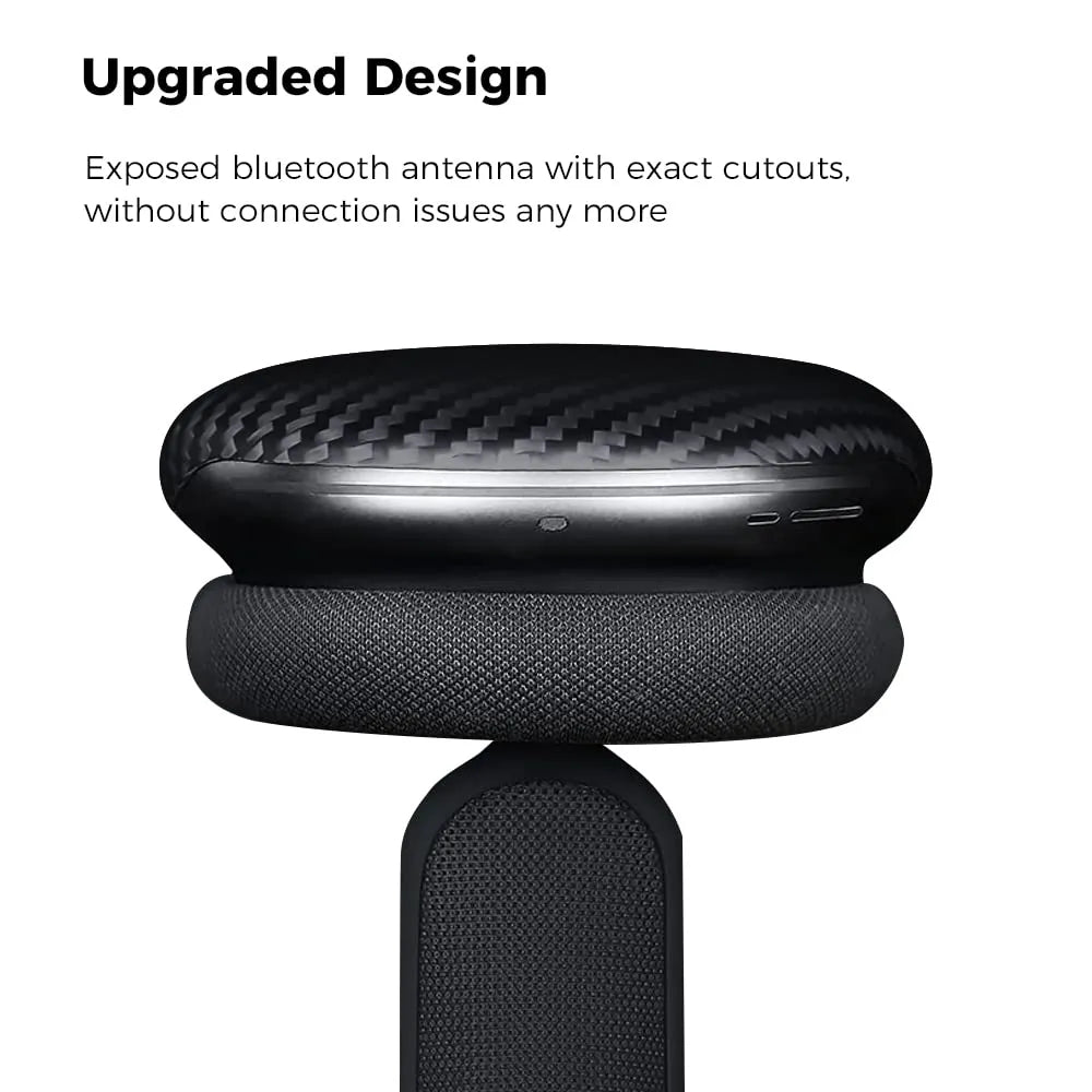 carbon fiber AirPods Max case#color_bright black