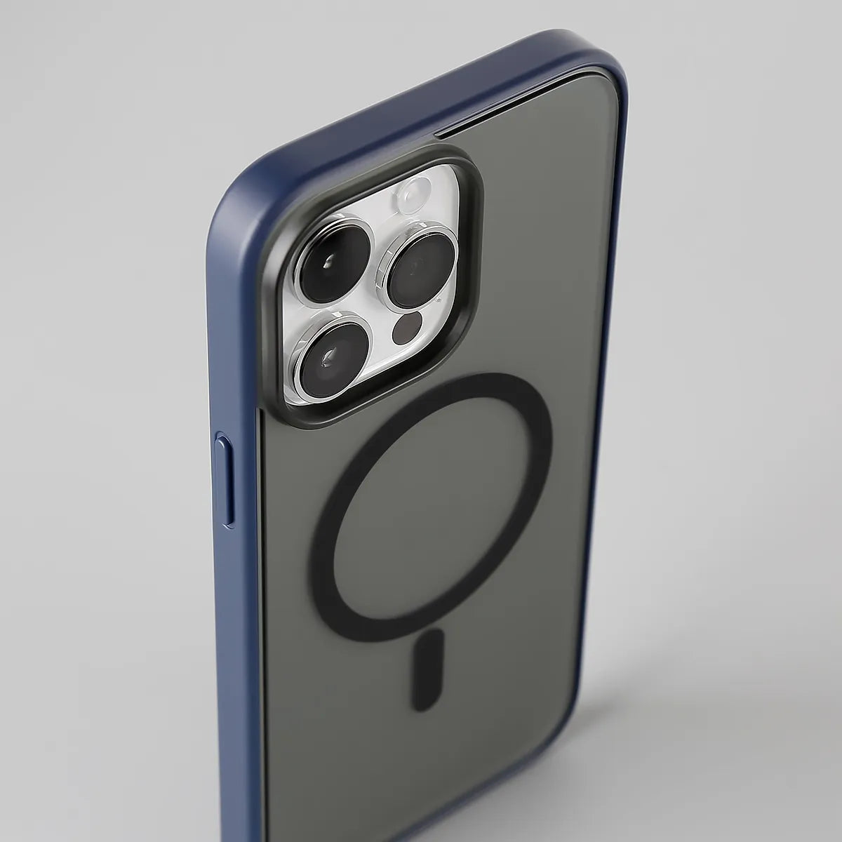 iPhone 14 Pro matte case with MagSafe - navy blue