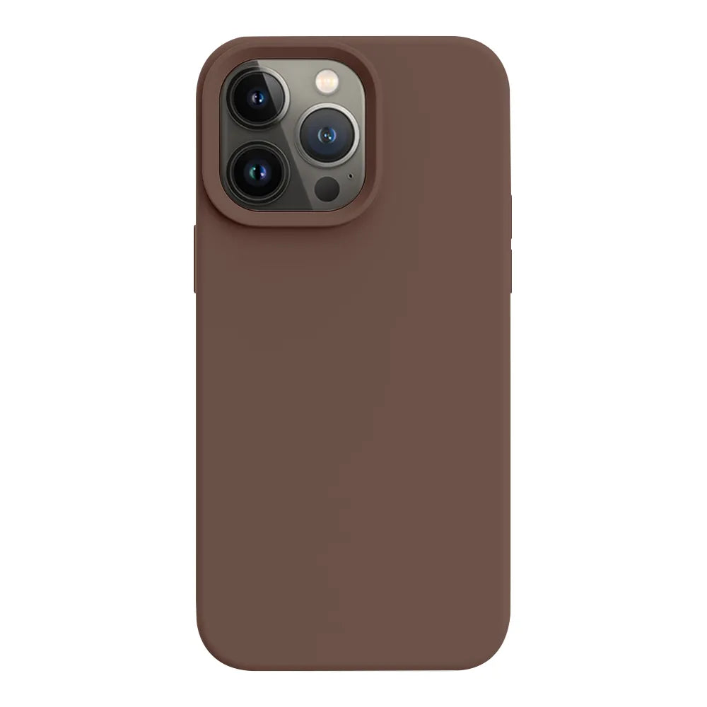 iPhone 14 Pro Max silicone case - chocolate#color_chocolate