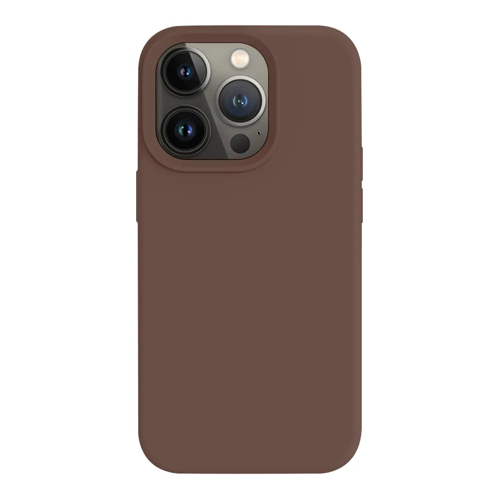 iPhone 14 Pro silicone case - chocolate#color_chololate
