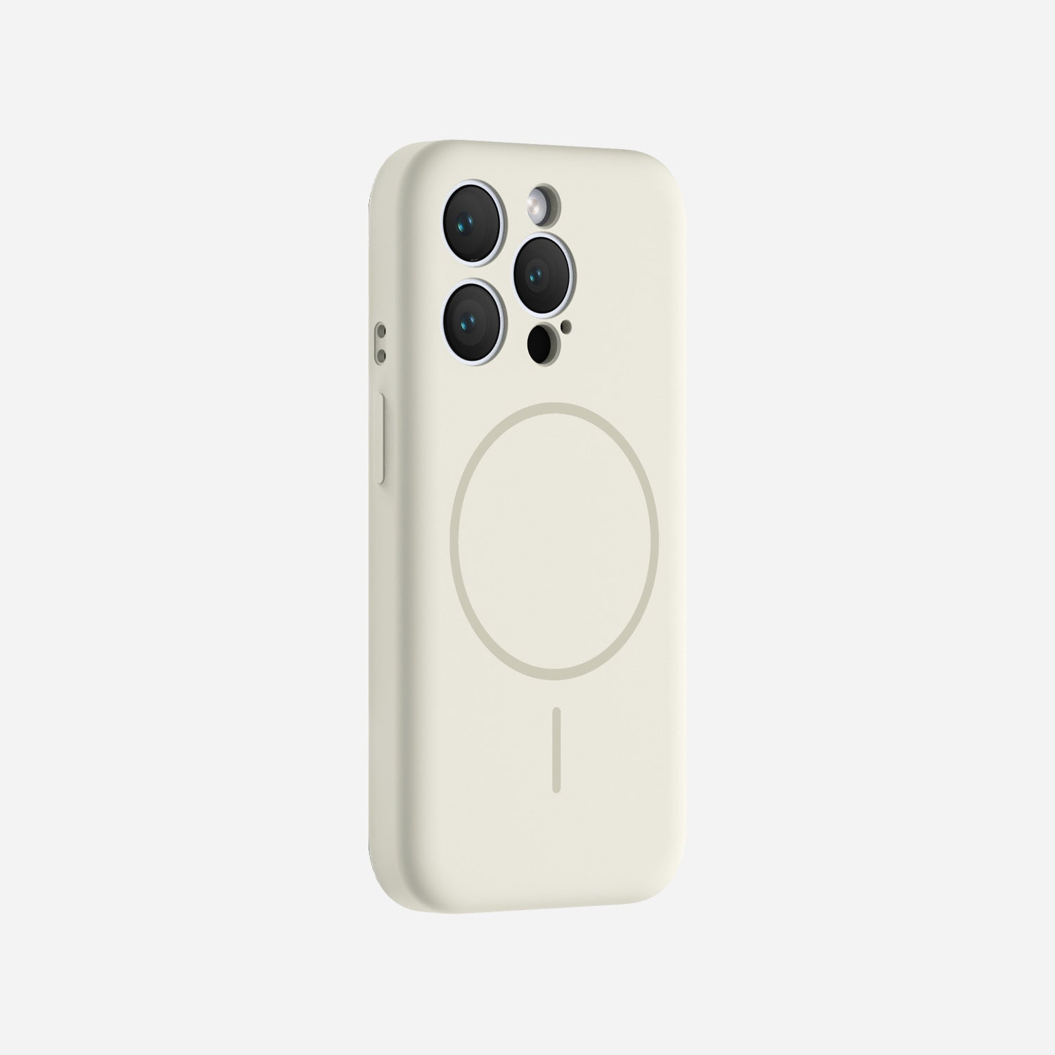 Magnetic iPhone 15 Pro Max silicone case#color_antique white