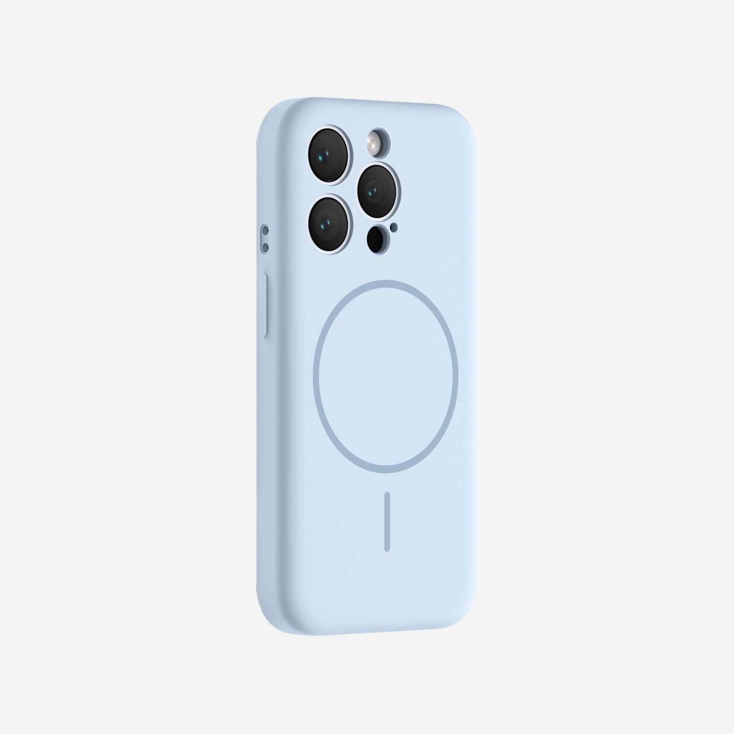 Magnetic iPhone 15 Pro Max silicone case#color_mystery blue