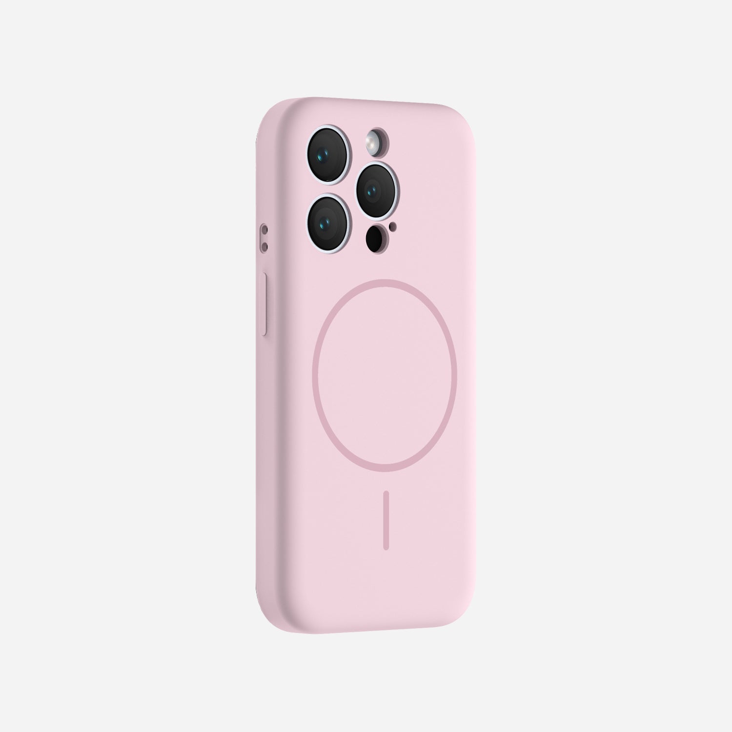 Magnetic iPhone 15 Pro Max silicone case#color_sakura pink