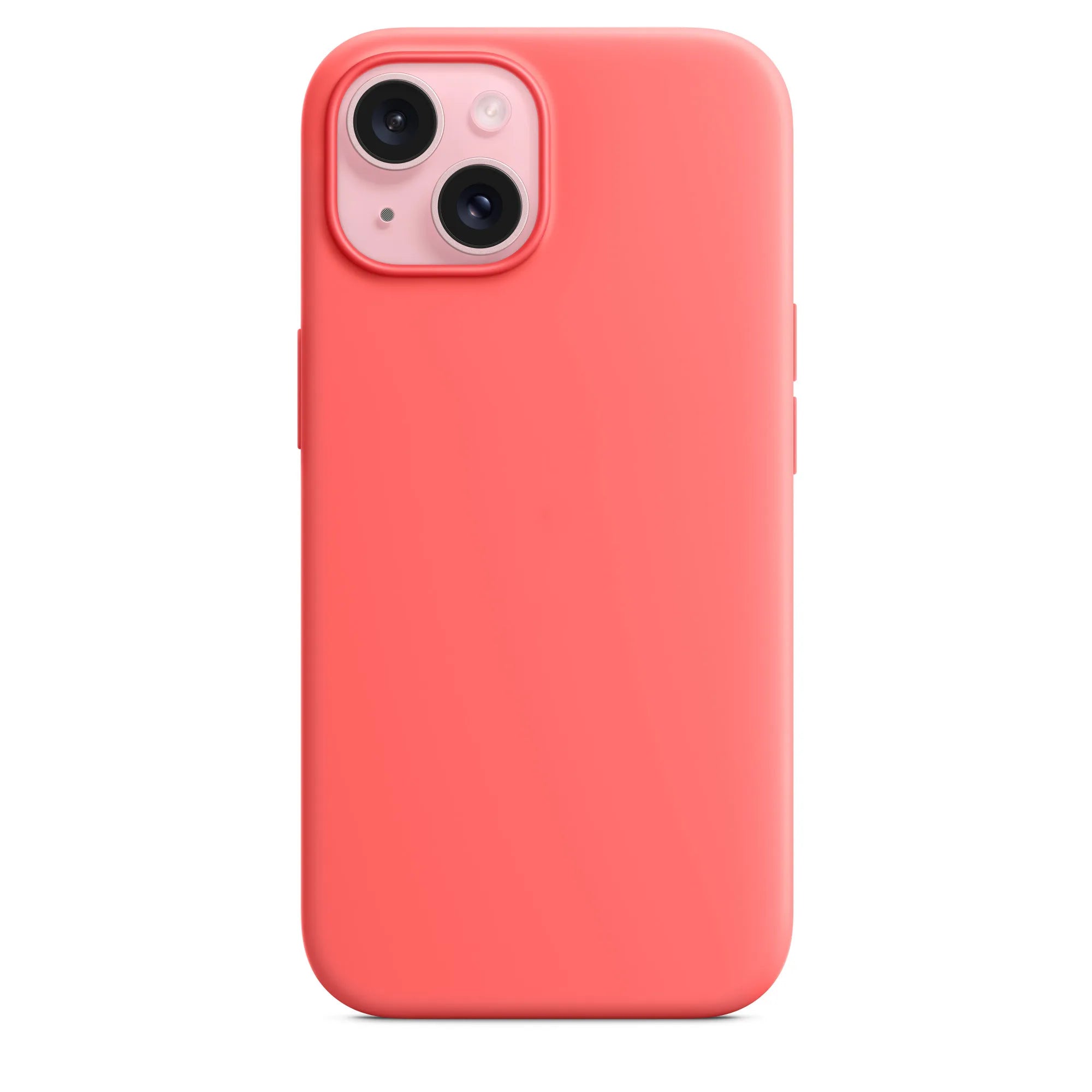 iPhone 15 Plus silicone case with MagSafe - guava