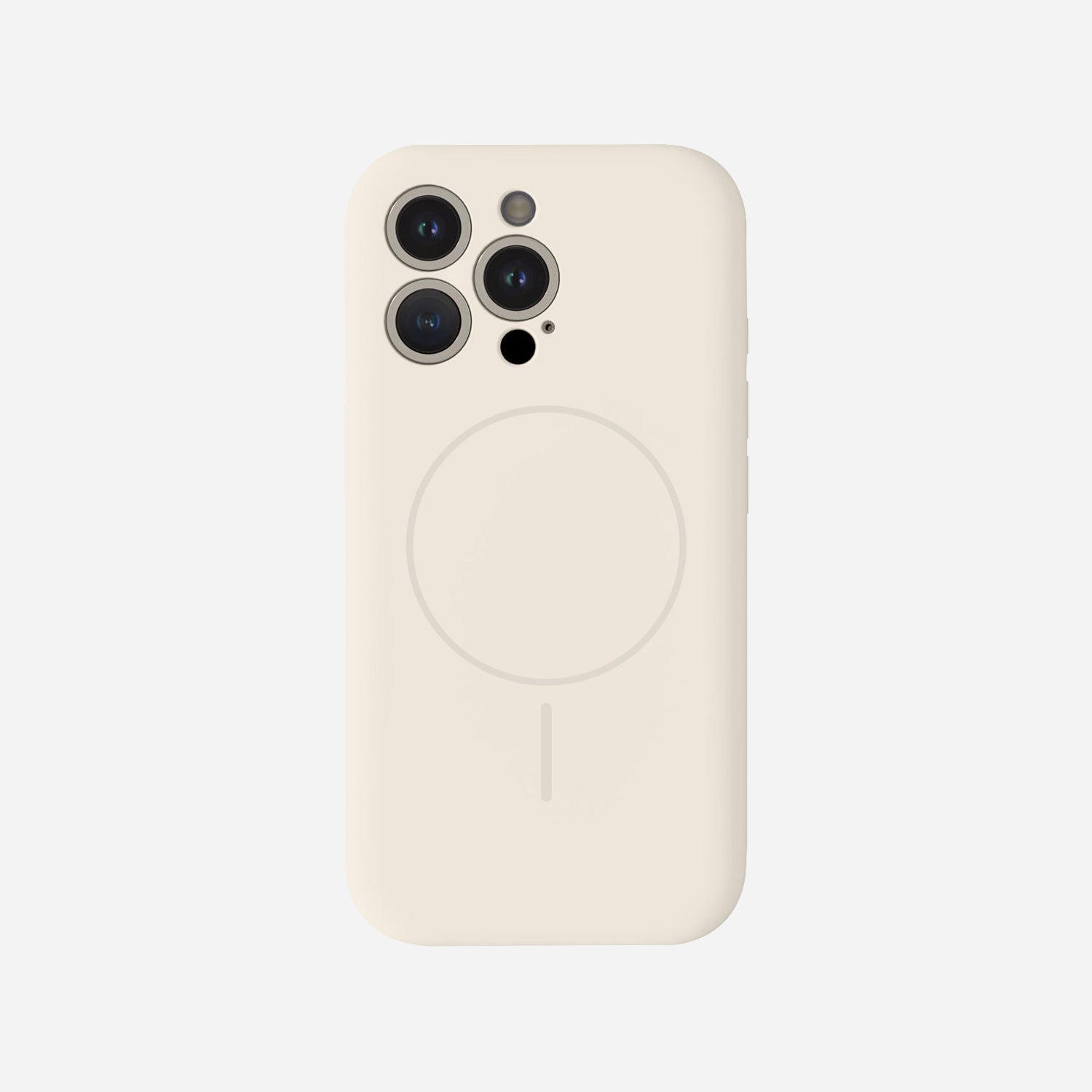 iPhone 16 Pro Max silicone case with MagSafe#color_antique white