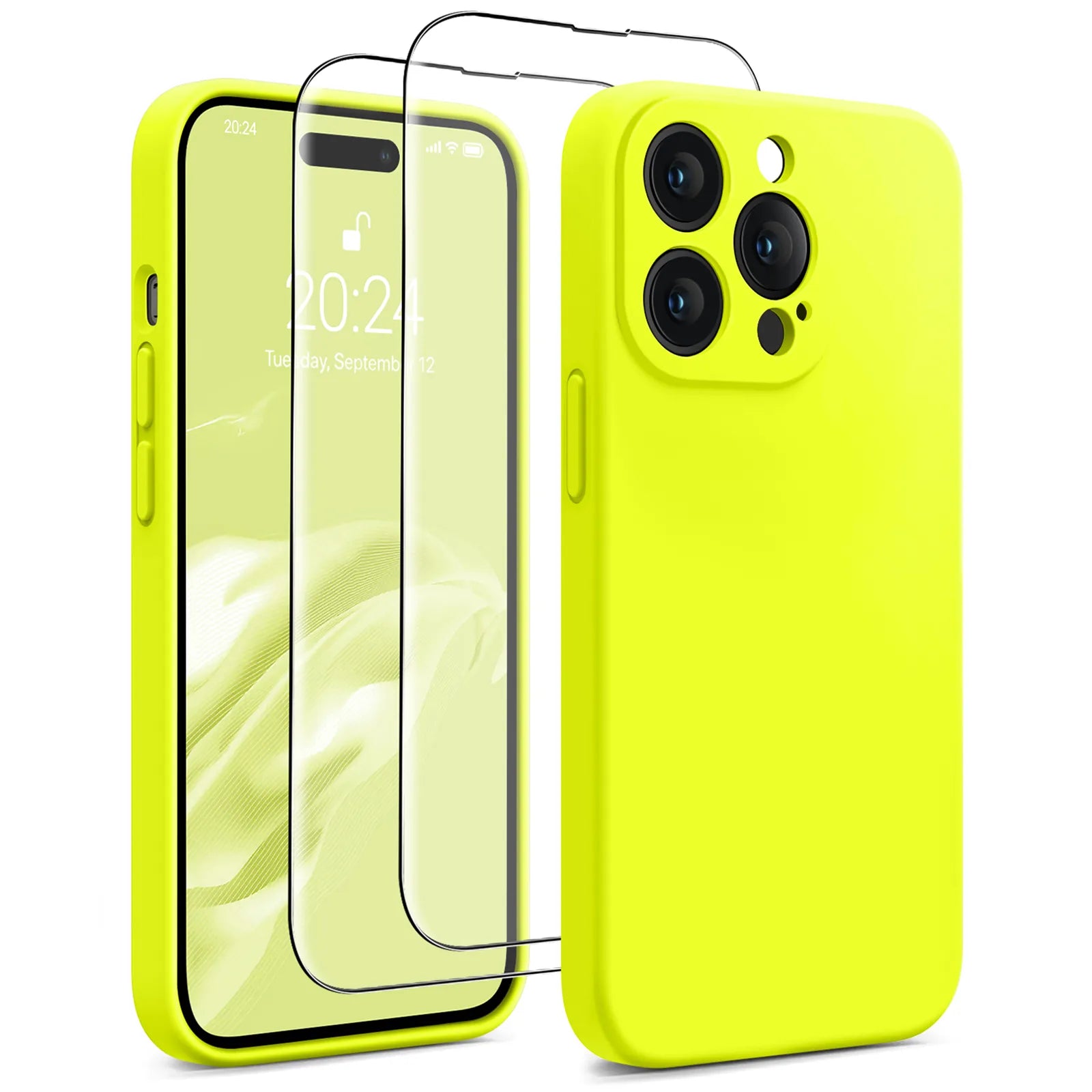 iPhone 14 Pro Max Silicone Case with Screen Protectors
