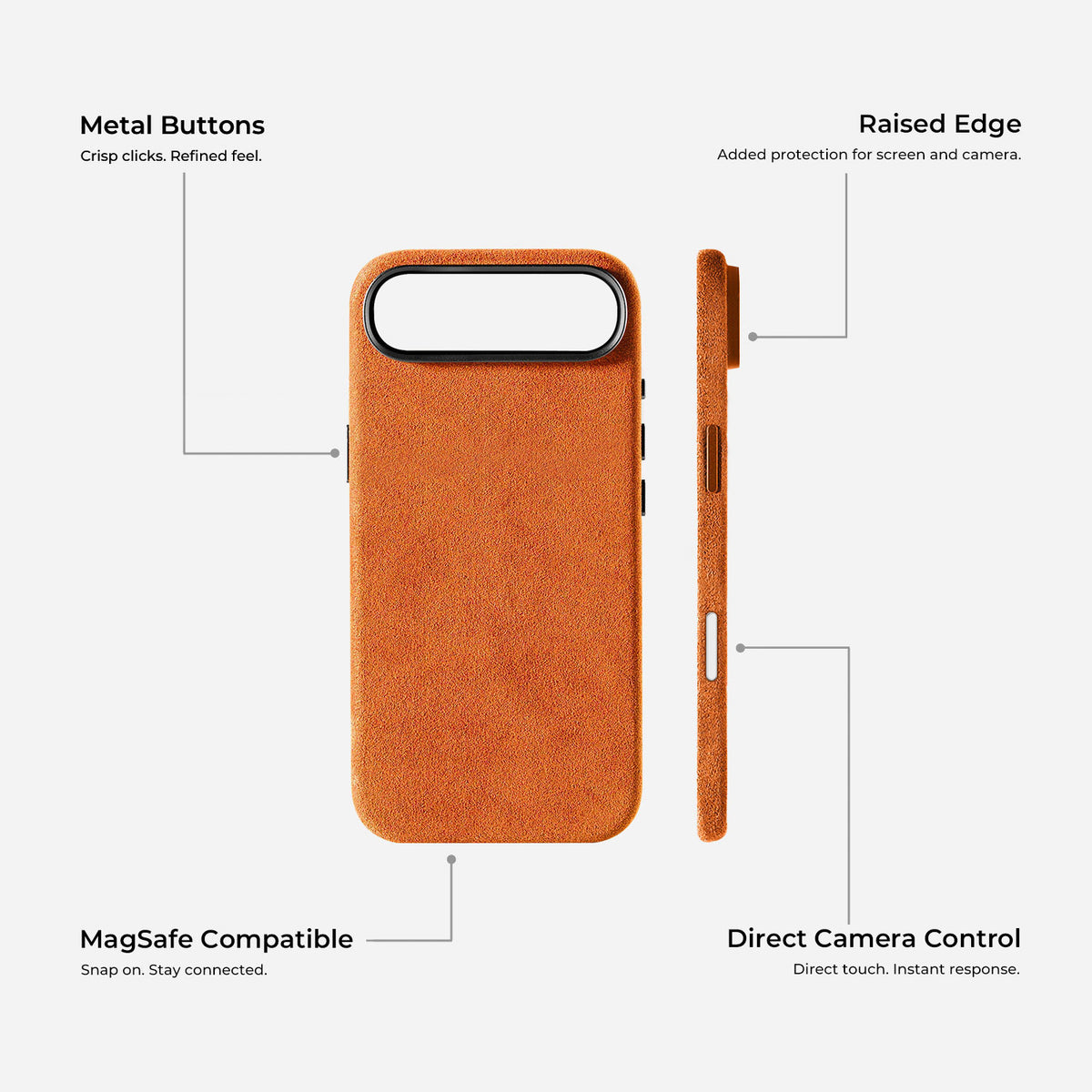 جراب سيليكون لهاتف آيفون 17 برو ماكس مع ماج سيف