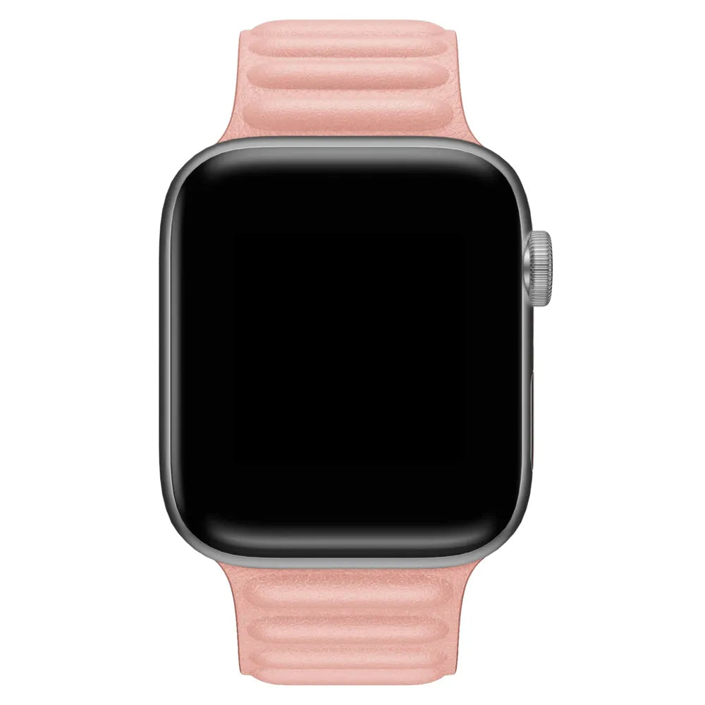 Apple Watch leather link band#color_pink