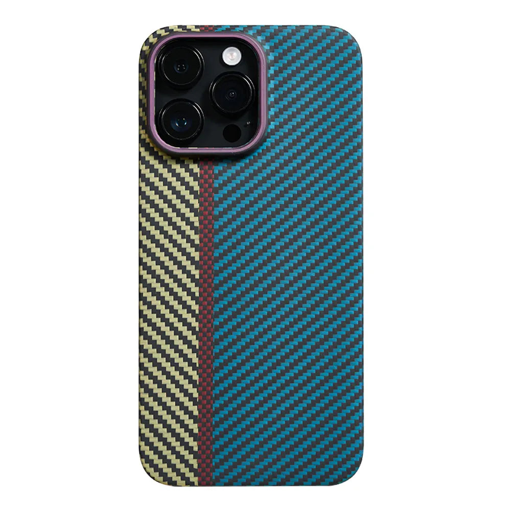Aramid Fiber iPhone case with MagSafe | Limited edition#color_yellow/blue