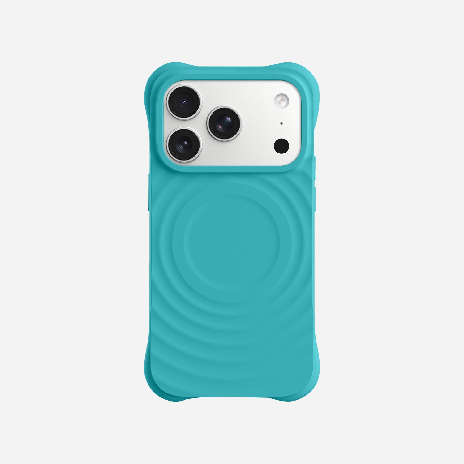 Rugged iPhone 17 Pro Max Silicone Case with Camera Control Turquoise